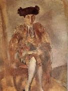 Jules Pascin Portrait of  FeleXidehabao wearing matador-s dress oil painting reproduction